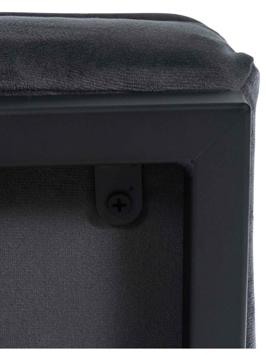 Sezlong Avon catifea, gri