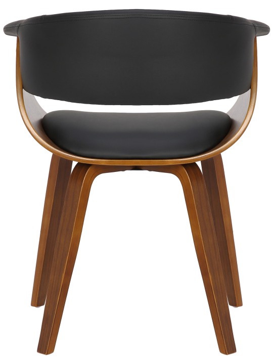 Scaun Bruce imitatie de piele nuc, negru