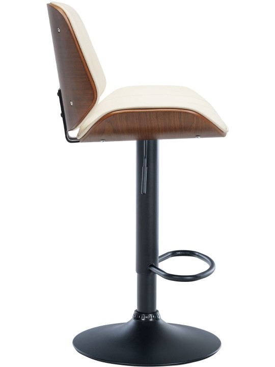 Scaun de bar Nova piele artificiala, nuc/crem Scaun de bar Nova piele artificiala, nuc/crem