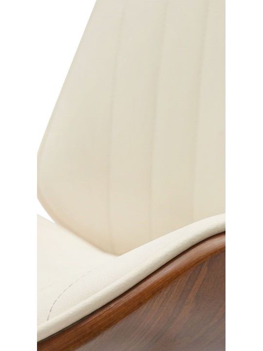 Scaun de bar Nova piele artificiala, nuc/crem Scaun de bar Nova piele artificiala, nuc/crem