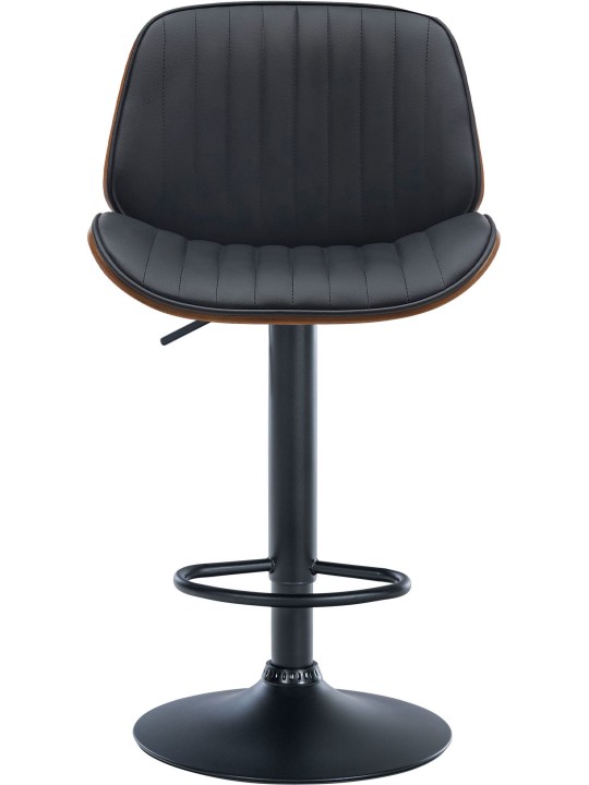 Scaun de bar Nova piele artificiala, nuc/negru Scaun de bar Nova piele artificiala, nuc/negru