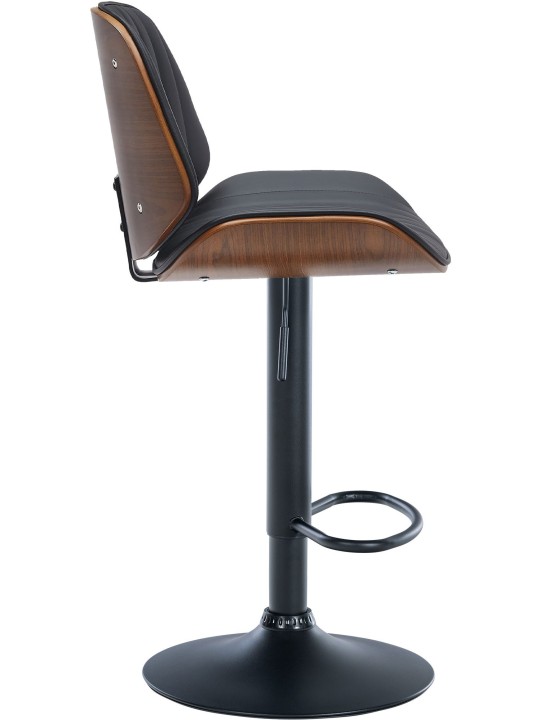 Scaun de bar Nova piele artificiala, nuc/negru Scaun de bar Nova piele artificiala, nuc/negru