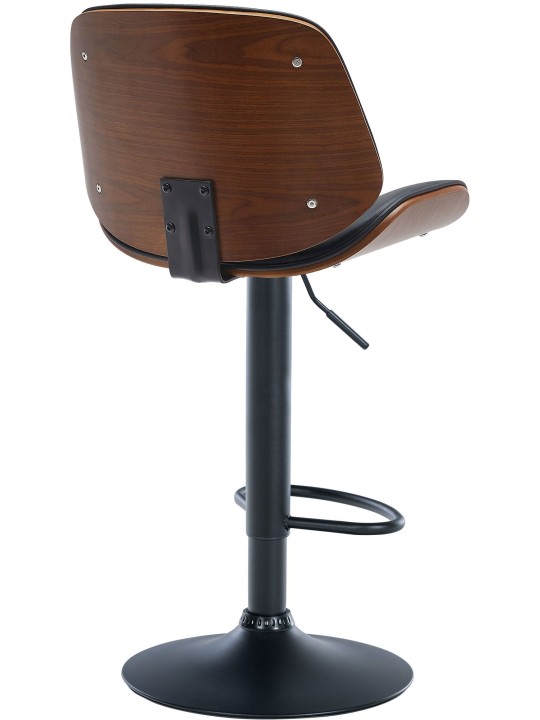 Scaun de bar Nova piele artificiala, nuc/negru Scaun de bar Nova piele artificiala, nuc/negru