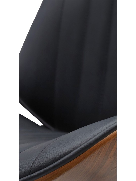 Scaun de bar Nova piele artificiala, nuc/negru Scaun de bar Nova piele artificiala, nuc/negru