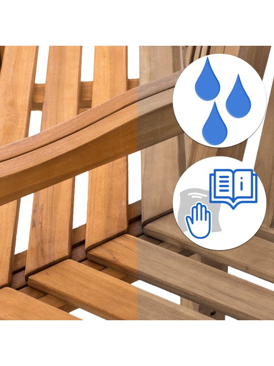 Bancă din copac Sonja cu cotiere 200 cm, tec