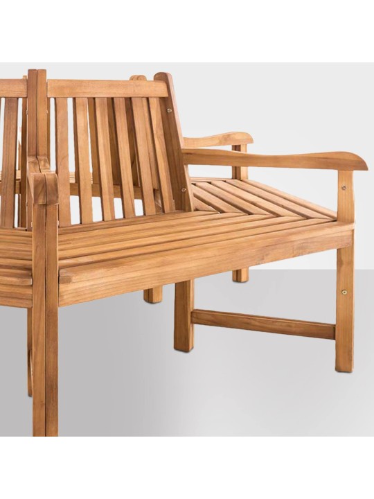 Bancă din copac Sonja cu cotiere 200 cm, tec