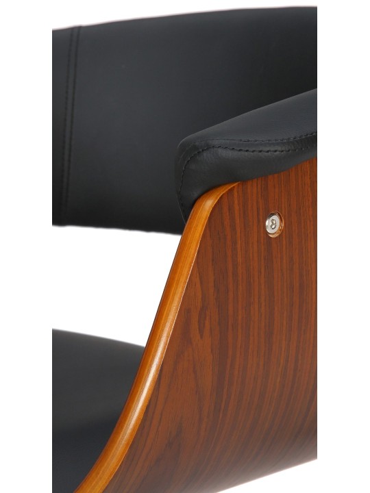 Scaun de bar Vestal imitatie piele, nuc/negru Scaun de bar Vestal imitatie piele, nuc/negru