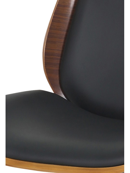 Scaun de birou Mitch crom, nuc/negru