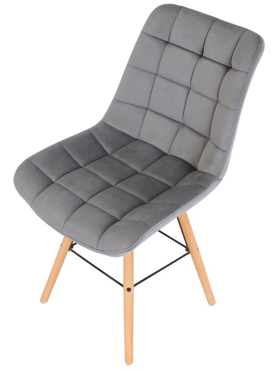 Scaun Leni catifea, gri