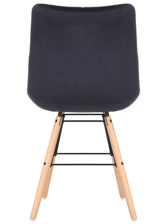 Set 2 scaune Leni catifea, negru