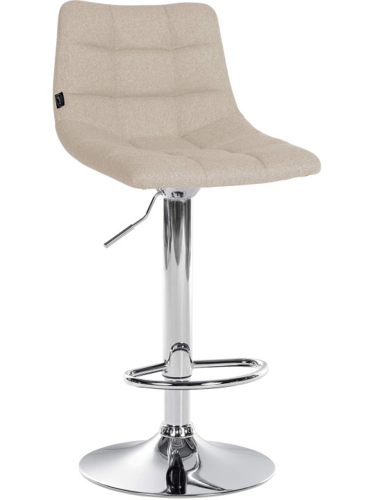 Scaun de bar Jerry material cromat, crem