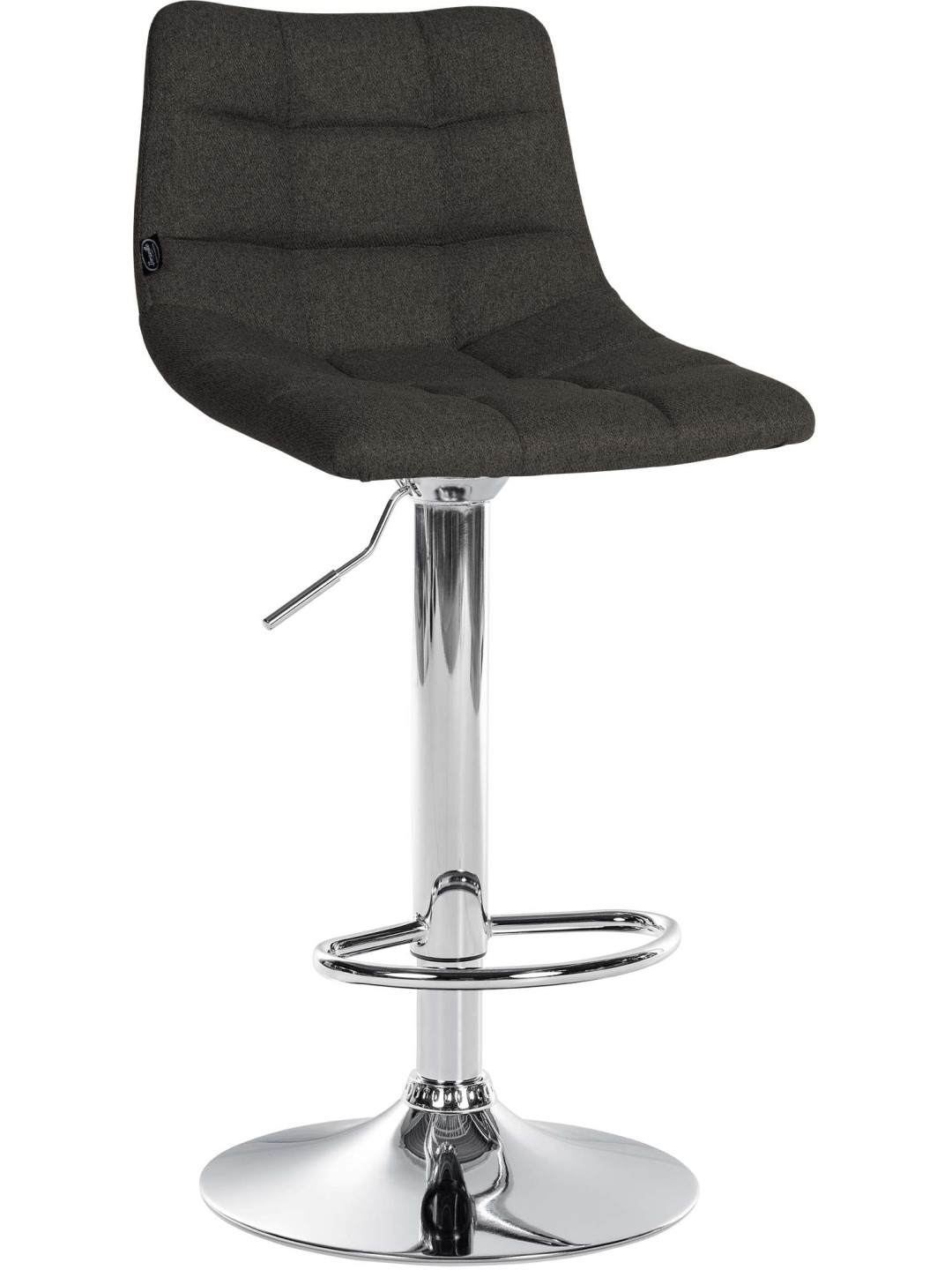 Scaun de bar Jerry material cromat, gri închis