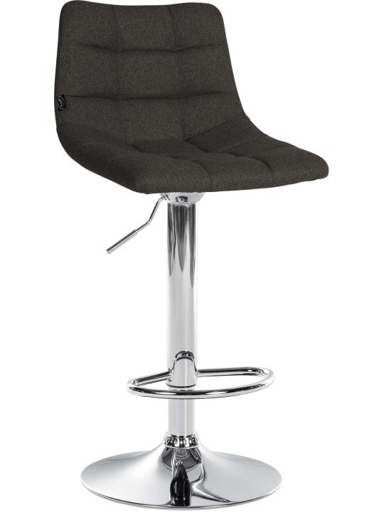 Scaun de bar Jerry material cromat, gri închis