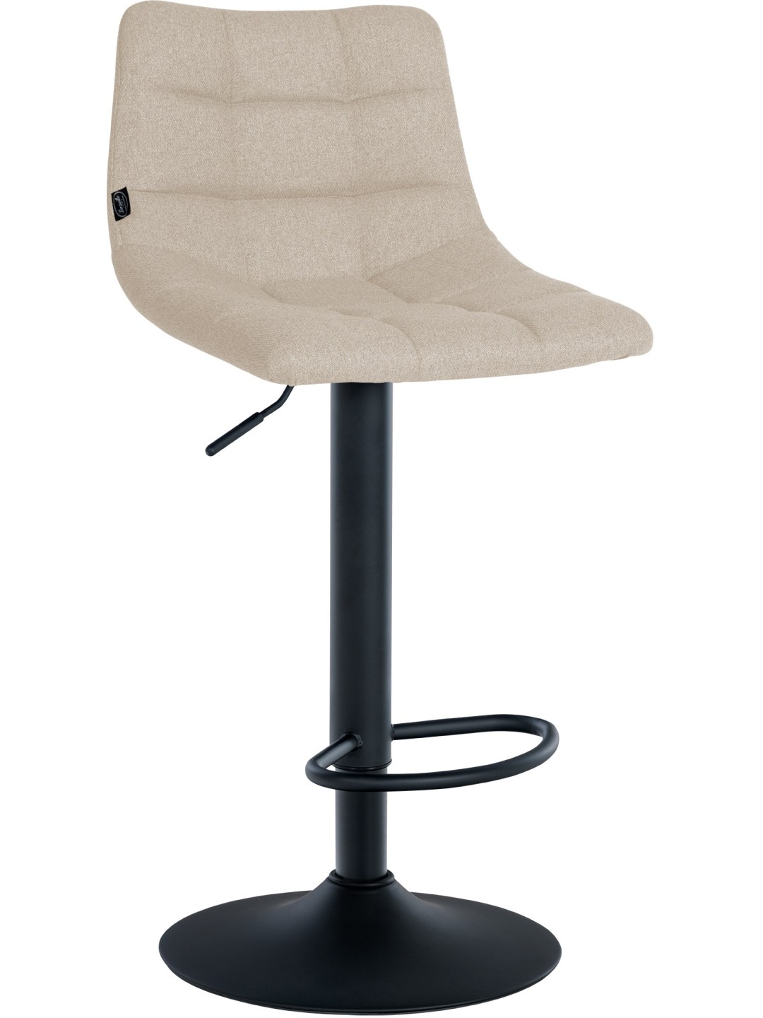 Scaun de bar țesătură Jerry, crem