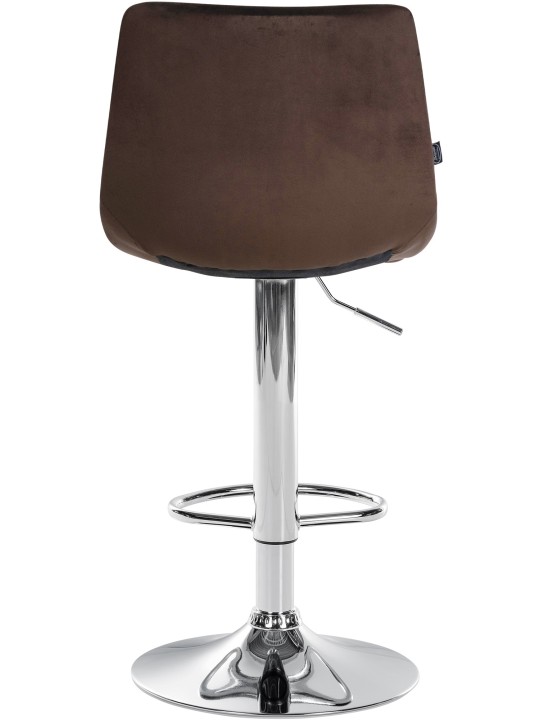 Scaun de bar Jerry Velvet Chrome, maro