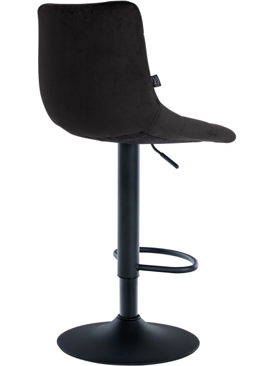 Scaun de bar Jerry catifea, negru