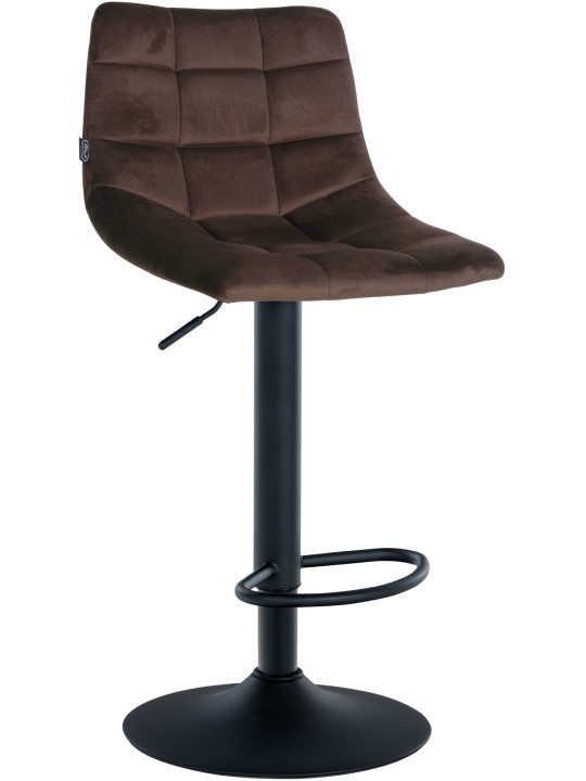 Scaun de bar Jerry catifea, maro