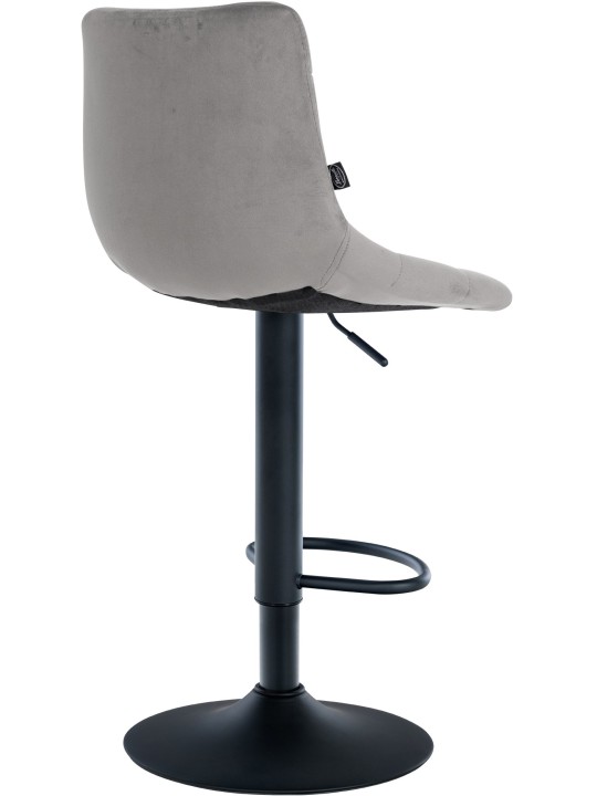 Scaun de bar Jerry catifea, gri