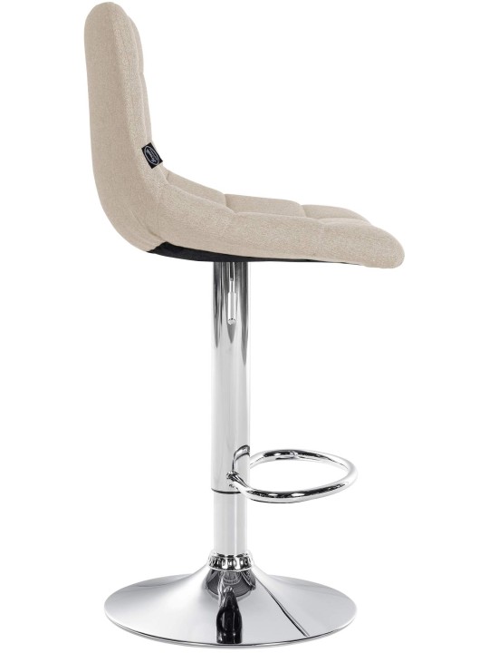 Scaun de bar Jerry material cromat, crem