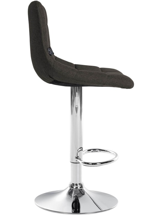 Scaun de bar Jerry material cromat, gri închis