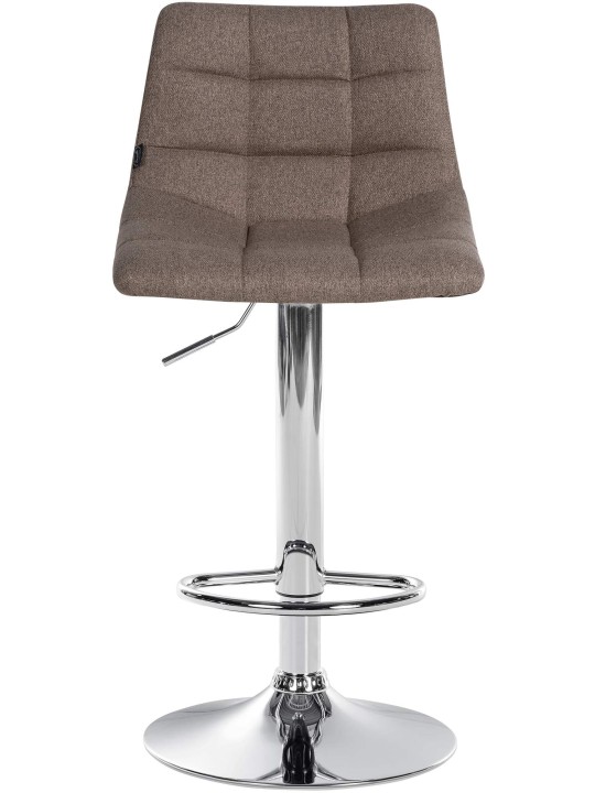 Scaun de bar Jerry material cromat, taupe