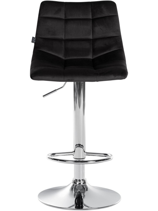 Scaun de bar Jerry Velvet Chrome, negru
