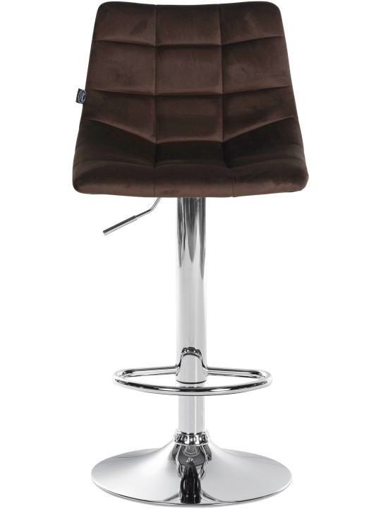 Scaun de bar Jerry Velvet Chrome, maro