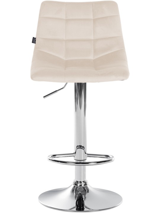 Scaun de bar Jerry Velvet Chrome, crem