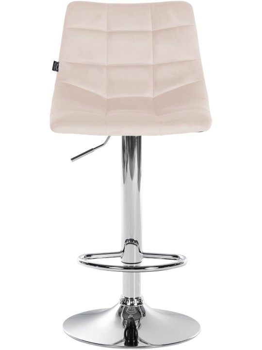 Scaun de bar Jerry Velvet Chrome, bej
