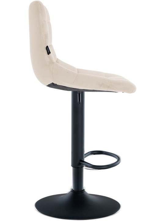 Scaun de bar Jerry catifea, crem