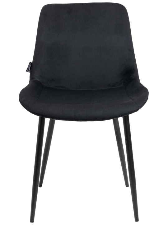 Set 4 scaune de sufragerie Victoria catifea, negru