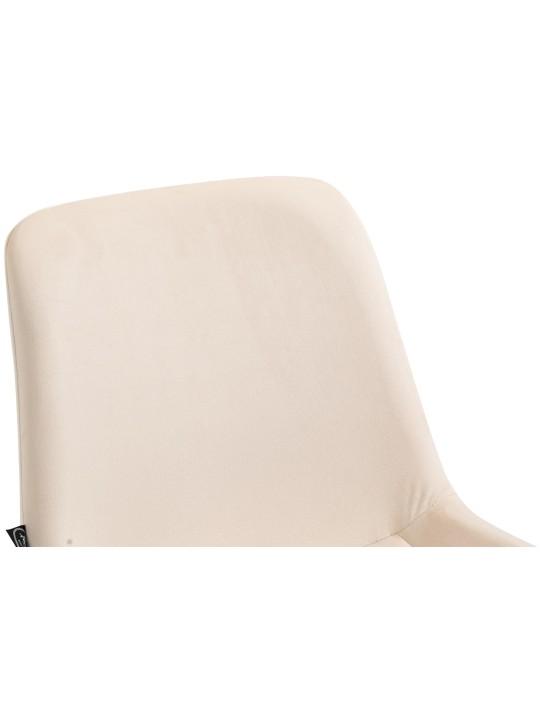 Set 2 scaune de sufragerie Victoria catifea, crem