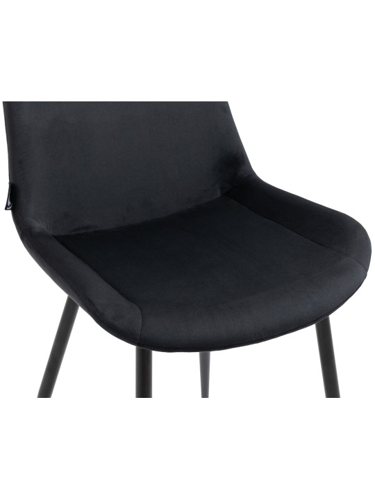 Set 2 scaune de sufragerie Victoria catifea, negru Set 2 scaune de sufragerie Victoria catifea, negru