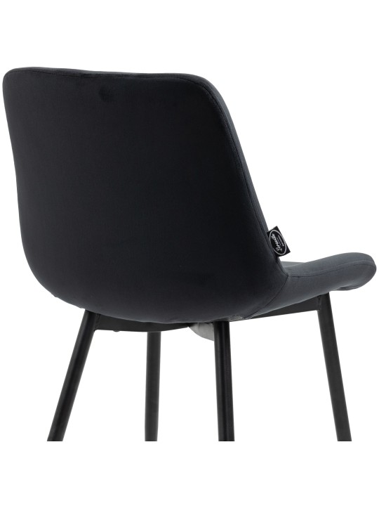 Set 2 scaune de sufragerie Victoria catifea, negru Set 2 scaune de sufragerie Victoria catifea, negru