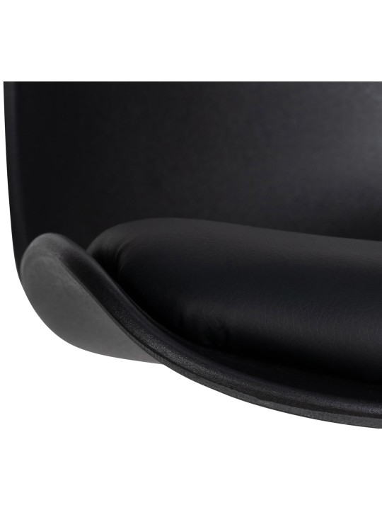 Scaun de bar Almada imitatie piele, negru