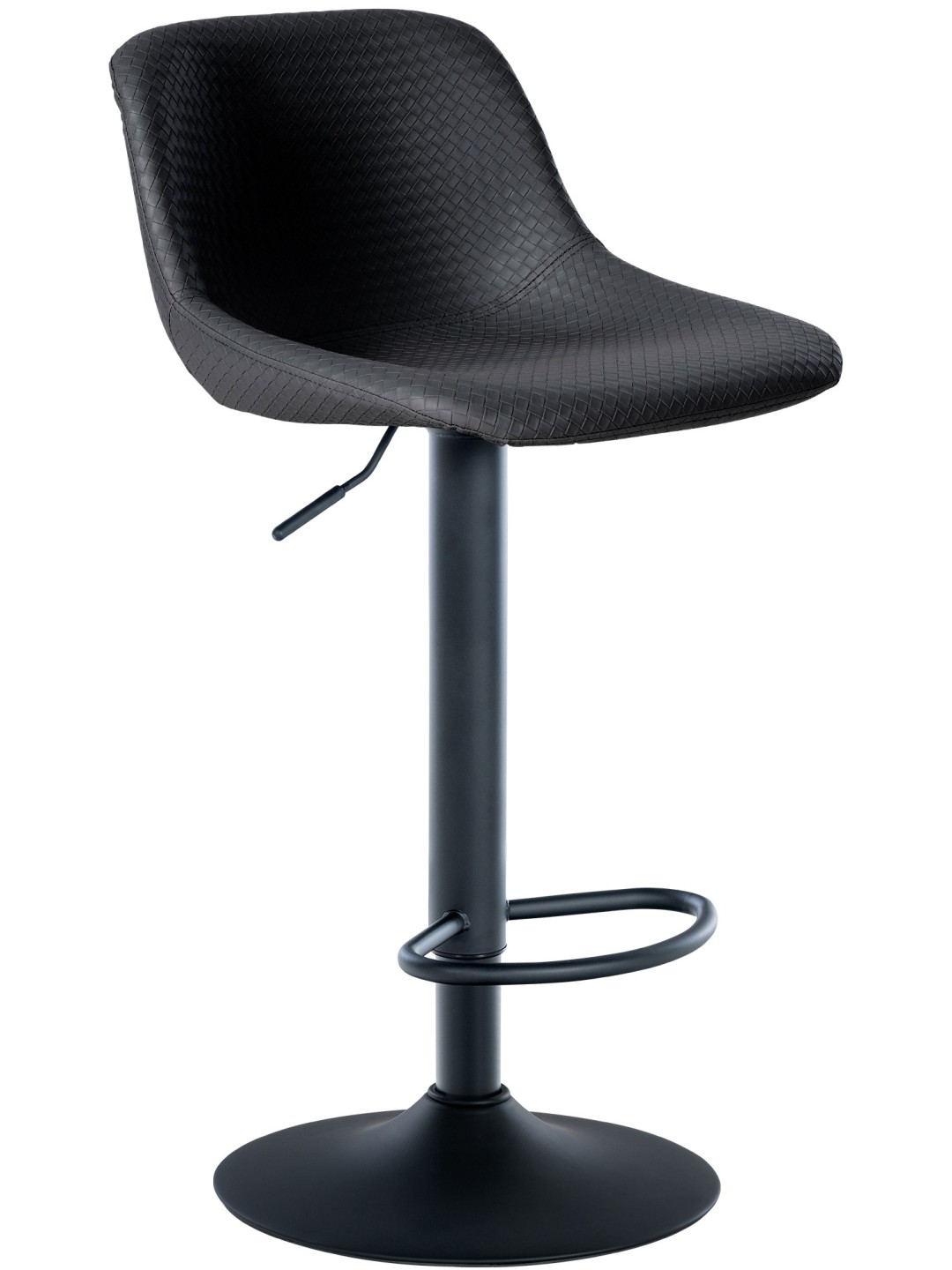 Scaun de bar Loft imitatie piele, negru