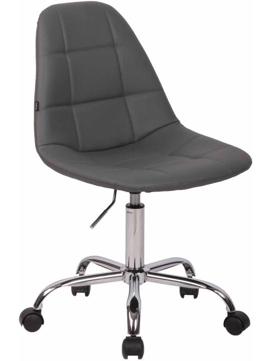 Scaun de birou Reims imitatie piele, gri
