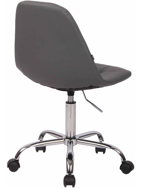 Scaun de birou Reims imitatie piele, gri