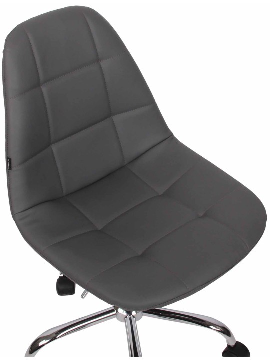 Scaun de birou Reims imitatie piele, gri