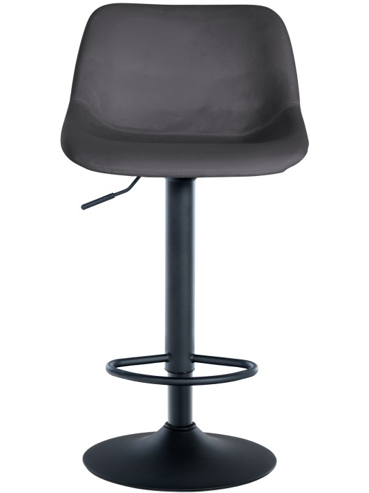 Scaun de bar Loft catifea, gri închis