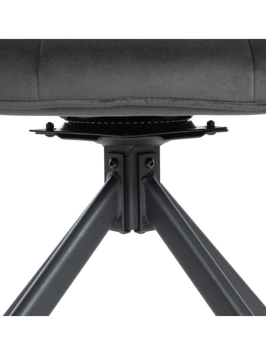 Scaun Westport Velvet, gri închis