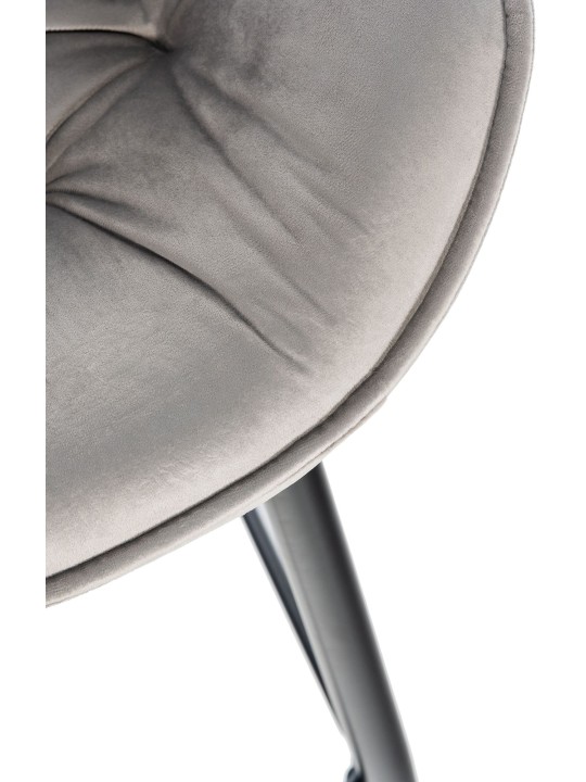 Scaun de bar Gibson 76 catifea, gri