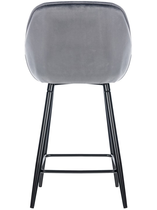 Scaun de bar Gibson 76 catifea, gri închis