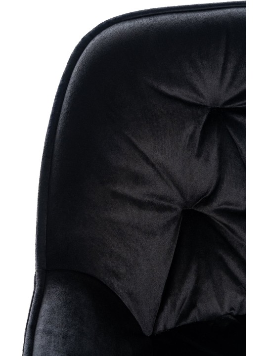 Scaun de bar Gibson 76 catifea, negru