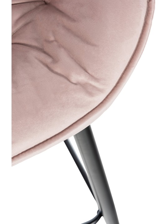 Scaun de bar Gibson 76 catifea, roz