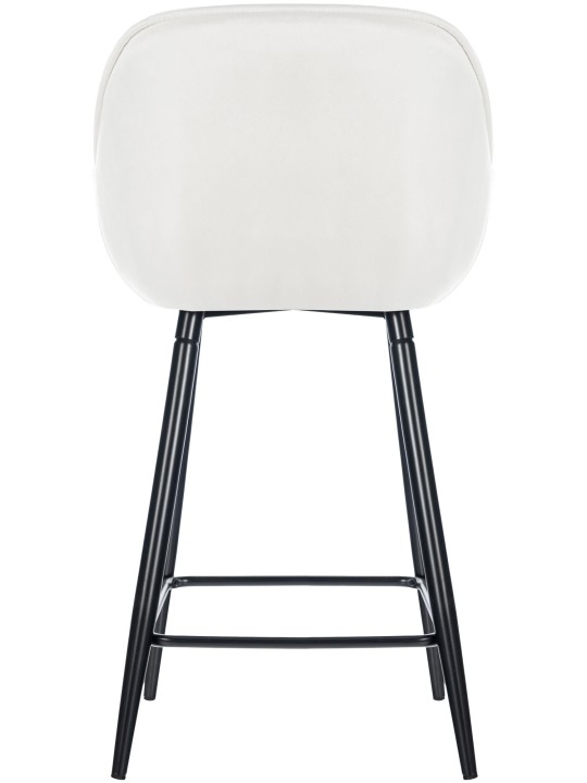 Set 2 scaune de bar Gibson 76 catifea, alb-crem Set 2 scaune de bar Gibson 76 catifea, alb-crem