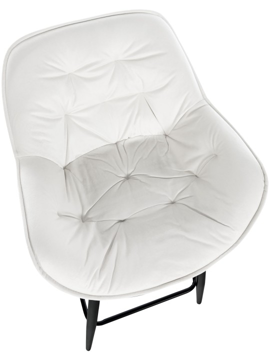 Set 2 scaune de bar Gibson 76 catifea, alb-crem Set 2 scaune de bar Gibson 76 catifea, alb-crem