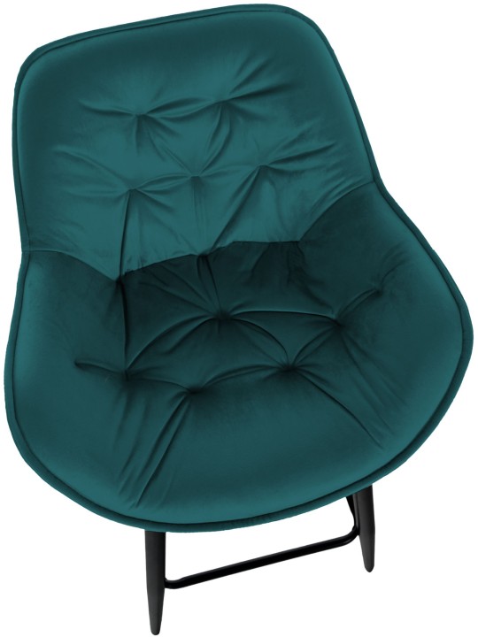 Set 2 scaune de bar Gibson 76 catifea, verde închis