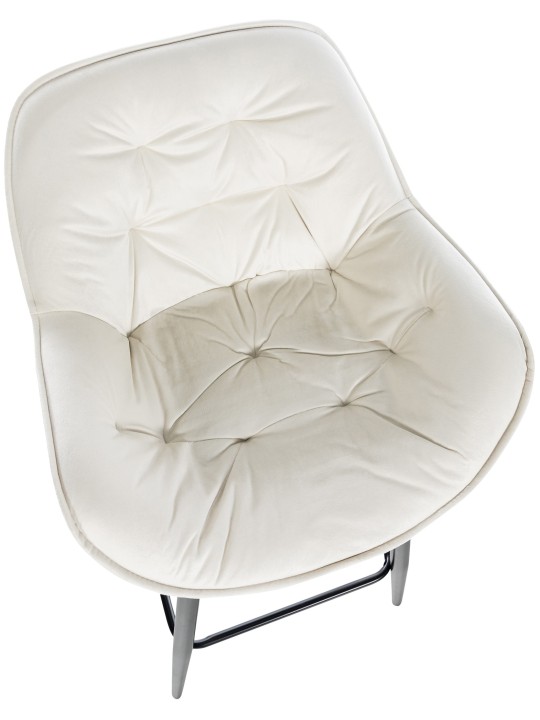 Set 2 scaune de bar Gibson 76 catifea, crem Set 2 scaune de bar Gibson 76 catifea, crem