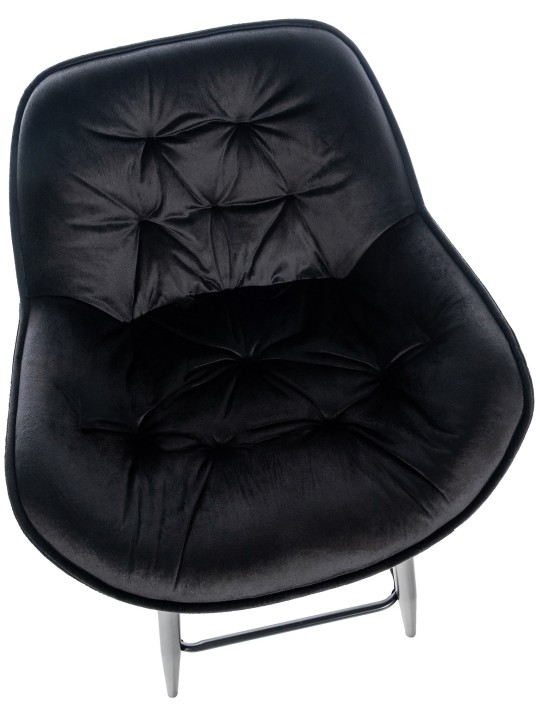 Set 2 scaune de bar Gibson 76 catifea, negru
